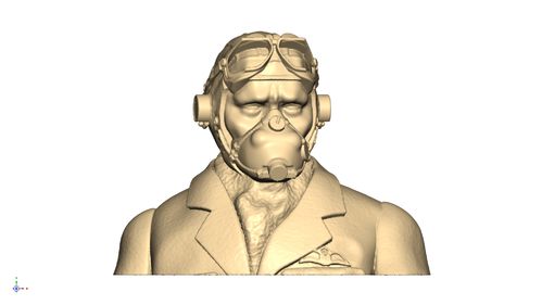2113 WW2 RAF pilot bust mask on goggles up