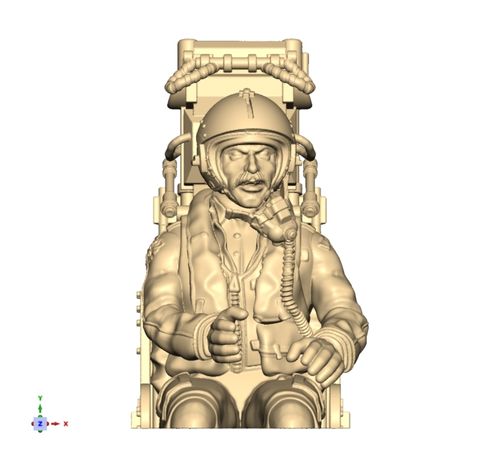 4401 Modern thigh cut jet pilot in MB Mark 2 ejector seat