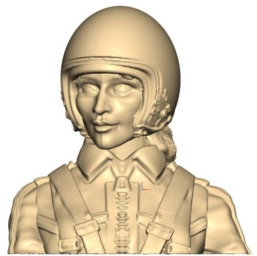 3101 Civil Leisure Female pilot bust with helmet