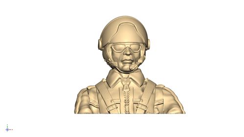 3104 Civil Leisure Male pilot bust with helmet and shades