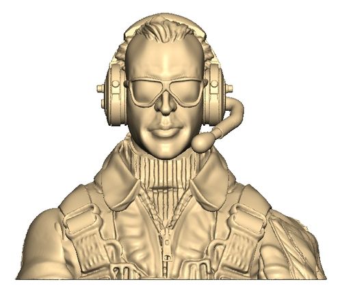4110 chipmunk pilot bust with shades